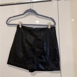 Abercrombie & Fitch Black Leather Skirt